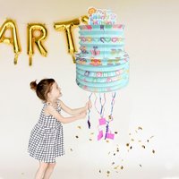 Cartoon Animals Unicorn Dinosaur Pinata Kids Birthday Party Game Props Happy Birthday Party Decoration Pinata Filled Gift Bags