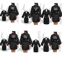 Gothic Bachelorette Robes Badass Maid of Bridal Shower Coven Horror Bride To Be Halloween Kimono Goth Wedding Accessories gifts