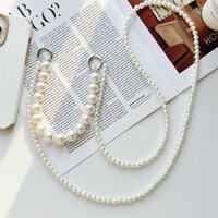 Simple Pearl Messenger Mobile Phone Lanyard Creative Anti-drop Women's Bag Chain