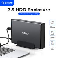 ORICO 3.5'' HDD Case SATA Adapter External Hard Drive Enclosure with Removable Case for 2.5" 3.5" SSD Disk HDD Case for PC