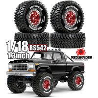 RED SPIDER1.3" Rubber Tyres Mud Terrain Wheel Tirefor 1/18 1/24 Scale RC Car Axial SCX24 FCX24 TRX4M FCX18