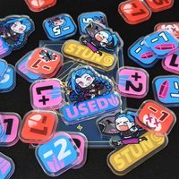 Anime Game Riftbound Trading Card Game Diy Token Stun Damage Counters Jinx Board Game Accessories Indicator Toy Collection Gift