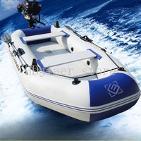Inflatable Boat with Hard Bottom Thickened PVC Fishing Kayak Dinghy Raft Yacht