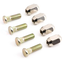 4PCS Set M10x1.25 Hex Nuts Wheel Bolts Kit for ATV UTV Go Kart Dirt Bike Quad Buggy Motorcycle Tire Fixing Replacement Parts
