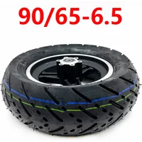 High Quality 90/65-6.5 Vacuum Tubeless Tire with Disc Brake Alloy Hub for Electric Scooter Front Wheels Modification Parts