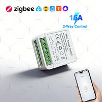 16A Mini ZigBee Smart Switch Module DIY Light Breaker Relay Intelligent Life App Control,Home Automation Works with Zigbee2MQTT