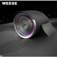 WEESE Dry Carbon Fiber Center Speaker with Rotating Ambient Light – Audio Upgrade for Land Rover Defender 90/110/130 (2020-2026)