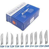 20-100pcs Sterile #10/11/23/Medical Surgical Blades for Eyebrow,Dental,Dissection, Podiatry, Grooming, Acne Removal,Laboratory