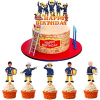 Fireman sam cake topper Fireman sam cake decor Fireman sam banner balloon kids boys Fireman sam theme Birthday Party Decoration
