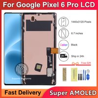 6.7'' Super AMOLED For Google Pixel 6 Pro GLUOG, G8VOU LCD Display Touch Screen Digitizer With Frame For Google Pixel6 Pro lcd