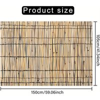 Large natural bamboo weaving party backdrop - Outdoor and indoor activities, birthday, wedding polyester banner