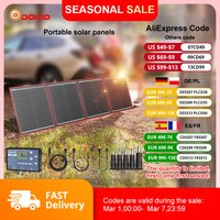 Dokio 100/160/200/300W Portable Flexible Foldable 18V Solar Panel with 12V Controller Kit for Camping Battery Charging
