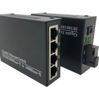 Gigabit Media Converter 4 RJ45 1 SC port Fiber Optic 1G4E Media Converter Single Module Ethernet Gigabit Single Mode