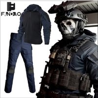 Tactical Ghost Combat Camo Suit Call Of Duty Cosplay Clothes Airsoft Paintball Work Men's Clothing for Halloween Part CS Games