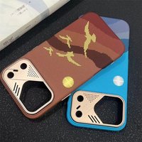 Mecha-Style Kevlar Pattern Magnetic Phone Case for iPhone 17 Pro Max 16 15 14 13 Pro Wireless Charging Frosted Hard PC Cover