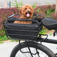 2-in-1 Dog Bike Basket For Rear Rack Pet Carrier Cargo Basket Fits Small Medium Dogs Cats Up To 12LBS For Groceries Daily B.H