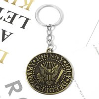Hip Hop Rock Punk Band Metal Band Logo Pendant Men's Cool Keychain Accessories Jewelry Gifts