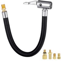 30cm/11.8" Locking Tire Chuck with Rubber Hose and Standard Tire Valve Thread Air Inflator Hose For Motorcycle Car Bicycle