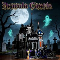Creative MOC Vampire Draculas Castle Horror House Building Blocks Set Medieval Grand Street View Toys birthday Gifts 3007Pcs