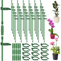 30Pcs Plant Support Stakes Adjustable Plant Support Sticks Fiberglass Garden Plant Support Stakes for Single-Stemmed Plants