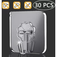 5-30Pcs Hooks Transparent Strong Self Adhesive Door Wall Hangers Hooks Suction Heavy Load Rack Cup Sucker For Kitchen Bathroom