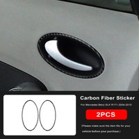 For Mercedes Benz SLK R171 2004 2005 2006 2007 2008 2009 2010 Car Door Interior Handle Frame Real Soft Carbon Fiber Trim Sticker