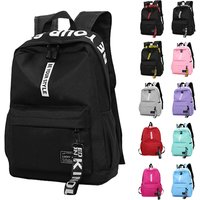 Fashionable Lightweight Student Backpack Customizable Logo Casual Dual-shoulder Bag Arc Shoulder Strap Polyester Lining Oxford