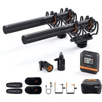 VM40 2.4G Super Cardioid Shotgun Microphone, Wired and Wireless dual modes, Bluetooth microphone for Camera/Smartphone/PC
