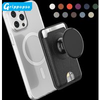 Universal Leather Magnetic Wallet for Phone, Luxury Card Holder, Magnetic Pocket Socket for iPhone 16 15 Pro Max 14 13 12