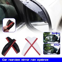 1-4Pairs Car Rearview Mirror Rain Shield Eyebrow Flexible Car Rearview Mirror Rain Shield Protector Eyebrow Rain Cover