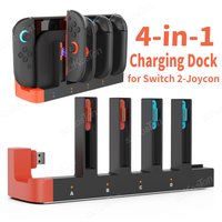 4in1 Controller Charger Station for Switch 2 Joycon LED Indicator Portable Fast Charging Dock for Switch2 Gaming Accessories
