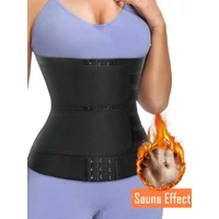 Qtree Women Belly Cincher Body Shaper Corset Plus Size Weight Loss Tummy Control Slimming Sweat Fat Burning Girdle Shapers Belt