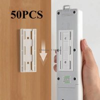 Self-Adhesive Desktop Socket Fixer Cable Organizer Wall Hanging Plug-in Removable Fixer Home Office Accessories