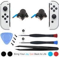 Replacement Parts for Switch, Switch Lite & Switch OLED Joycon Analog Joysticks w/Tools Game Repair Kit