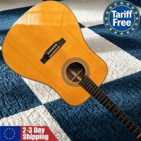 DE-Lager, hochwertige 28-Zoll-Akustikgitarre im gelben Stil, 6 Saiten, Korpus aus Fichte, Hals aus Palisanderholz – ein praktisches Geschenk zum Musizieren für Sie und Ihre Freunde.