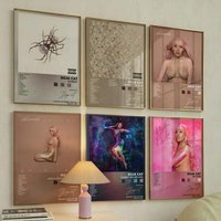singer d-Doja Cat Poster Versatile HD Waterproof Self-Adhesive Wall Art Decor for Home Bedroom