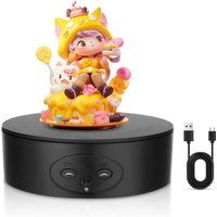 13cm Electric Rotating Display Turntable-2 Speed, USB/Battery Powered, 5kg Load for Product Photography, Jewelry & 360° Showcase