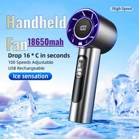 Mini Handheld Portable Fan R2 Wind Speed Adjustable USB Charging Mini Outdoor Portable Turbo Long-lasting Battery High Speed Fan