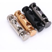 10Pcs Metal Double Hole Head Spring Buckle Cord Lock Elastic Adjustment Buckles Tightening Fasteners Locks Sewing Accessories