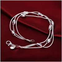 925 Sterling silver Bracelets Snake chain beads for women elegant Wedding party Wild Christmas Gifts fashion Jewelry