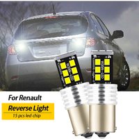 2pcs LED Reverse Light Bulb Lamp P21W BA15S 1156 for Renault Captur Clio Twingo 1 2 3 Duster Espace 4 Megane CC Logan Kaptur