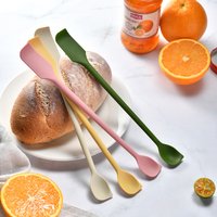 Silicone Double Headed Jam Scraper, Kitchen Silicone Scraper, Jam Spatula, Household Double Headed Stirrer, Spoon