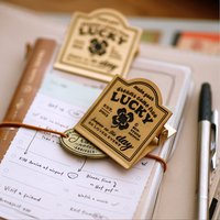 Fromthenon Vintage Metal Brass Bookmark Clips Metal Ticket Clip Traveler's Notebook Planner Office Stationary Accessories