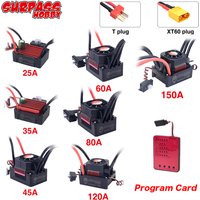 SURPASS HOBBY KK 150A 120A 80A 60A 45A 35A 25A, prise ESC T étanche XT60 2-6S pour moteur sans balais 1/8 1/10 1/12 1/14 1/16 RC