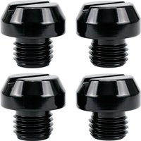 4Pcs M10x1.25 CNC Motorcycle Mirror Hole Blanking Plugs Screws Bolts Left Right Hand Thread Mirror Hole Caps Universal Fit