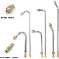 Metal Rod Jet Lance For High Pressure Washer 6 sizes 30°/90°/U Shape Multi-Angled Water Gun Extension With 1/4 Quick Connection