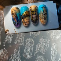 XMQ Nail Art Stamping Plates Egyptian Pharaoh Templates for Creative Nail Design Beauty Salon Supplies