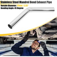 Uxcell 45 Degree Bend Car DIY Custom Mandrel Exhaust Pipe Stainless Steel OD 51mm 57mm 63mm 76mm 89mm Tube Pipe 30cm End to End