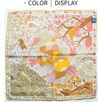 Luxury 30% Silk 70% Wool Scarf Retro Enchanted Forest Art Print Women's Square Scarf Herringbone Texture Warm Shawl