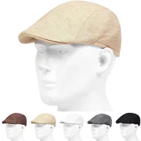 Mens Solid Casette Caps Spring and Summer Outdoor Casual Golf Hats Street Trend Hat